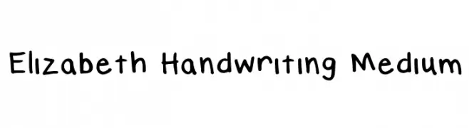 Elizabeth Handwriting Medium  les polices de caractères gratuit tlcharger
