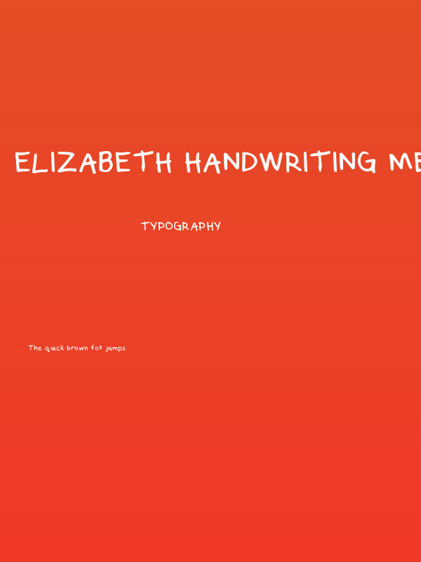 Elizabeth Handwriting Medium Poster