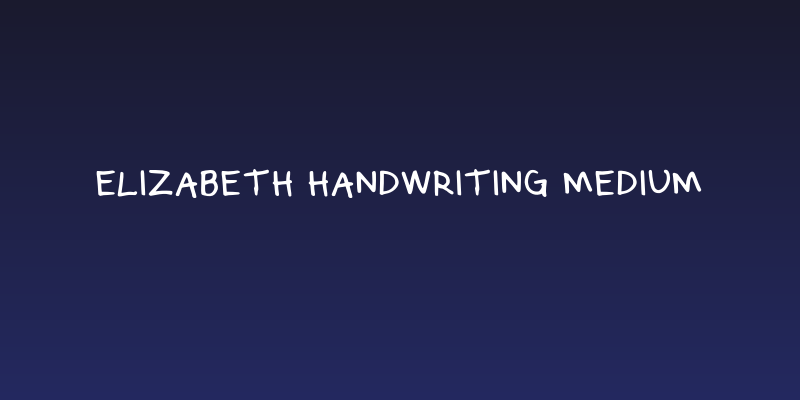 Elizabeth Handwriting Medium Social Header