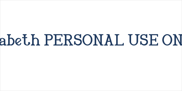 Elizabeth PERSONAL USE ONLY! Logo