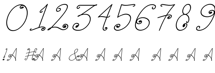 Elizabeth-Ruelas-Cursiva-Italic Font OTHER CHARS