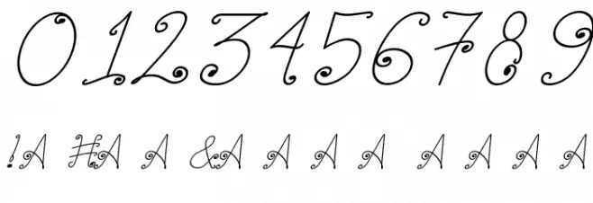 Elizabeth-Ruelas-Cursiva-Italic Font OTHER CHARS