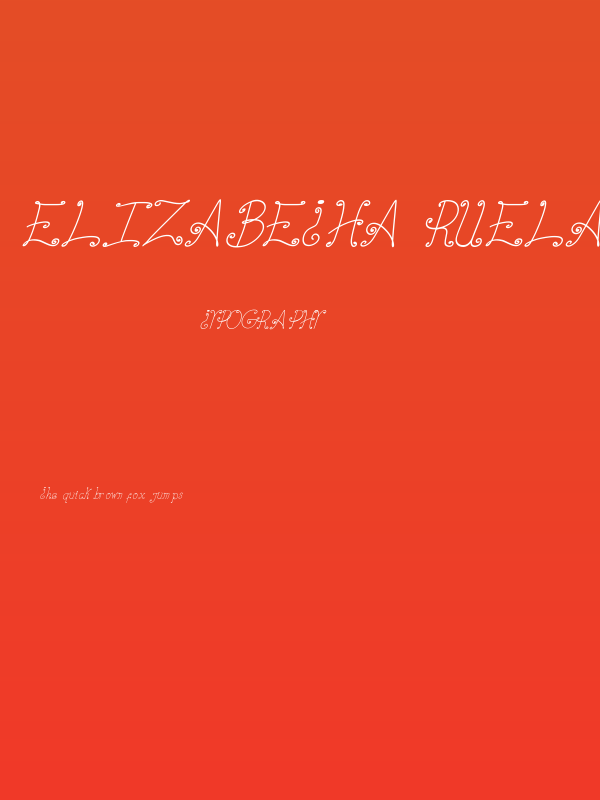 Elizabeth-Ruelas-Cursiva-Italic Poster