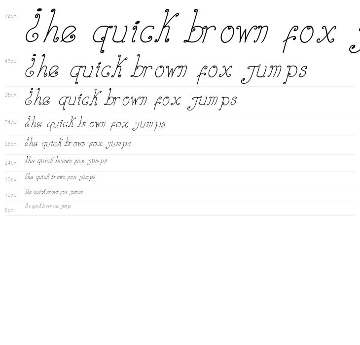 Elizabeth-Ruelas-Cursiva-Italic Waterfall