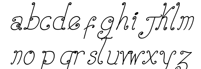Elizabeth-Ruelas-Cursiva-Italic Font LOWERCASE