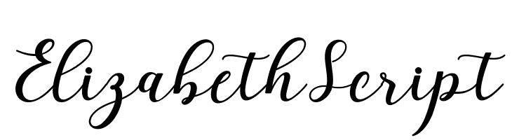 ElizabethScript  Frei Schriftart Herunterladen