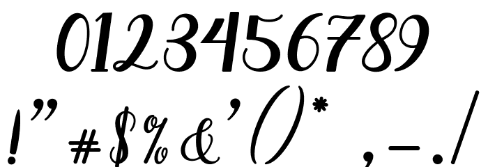 ElizabethScript Font OTHER CHARS