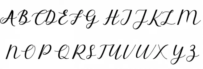 ElizabethScript 字体 大写