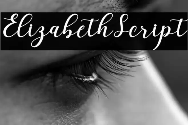 ElizabethScript Font examples