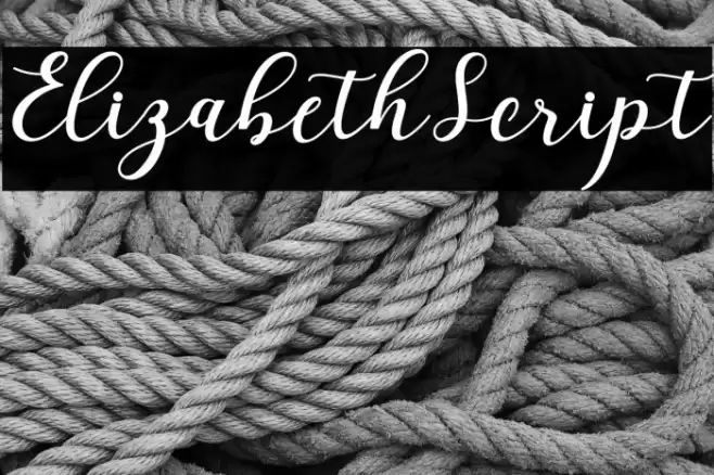 ElizabethScript Font examples