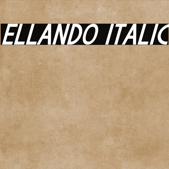 Ellando Italic Example 2