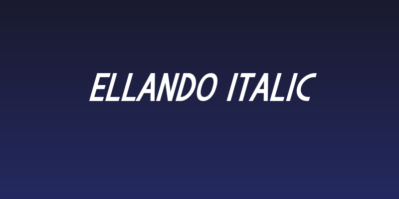 Ellando Italic Social Header