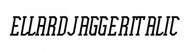 Ellard Jagger Italic  Frei Schriftart Herunterladen