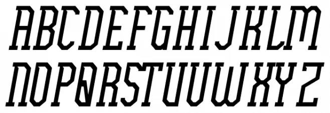 Ellard Jagger Italic フォント 大文字