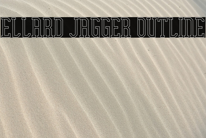 Ellard Jagger Outline Font examples