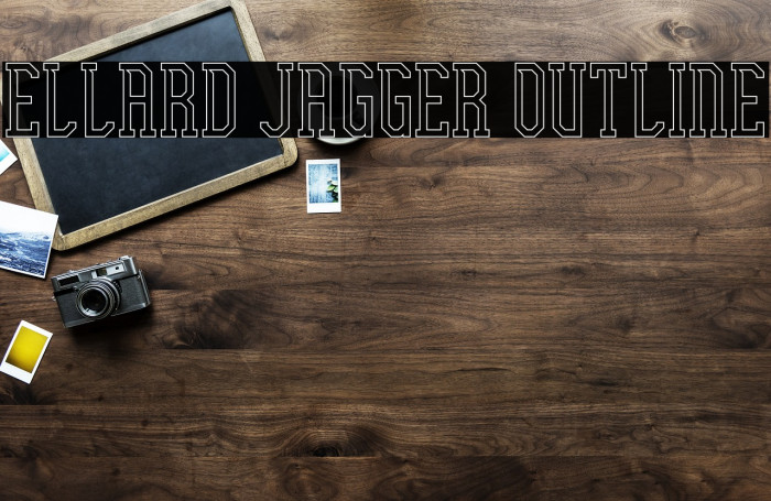 Ellard Jagger Outline Font examples