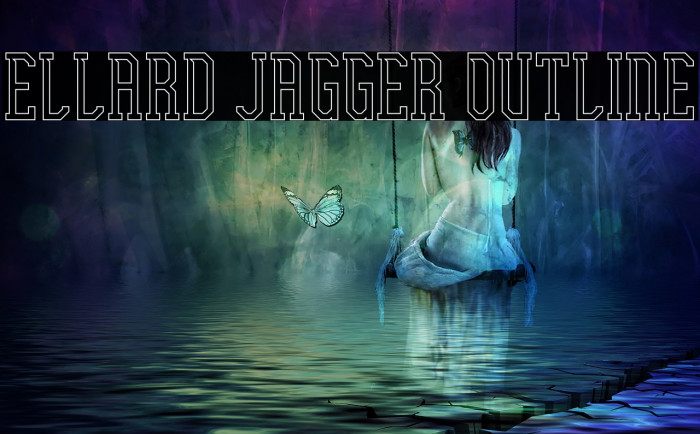 Ellard Jagger Outline Font examples