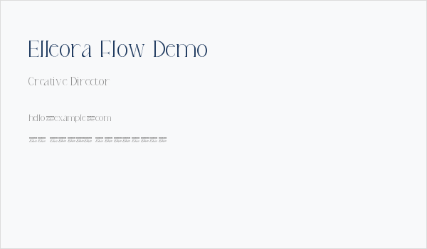 Elleora Flow Demo Business Card