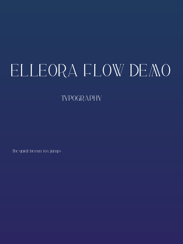 Elleora Flow Demo Poster