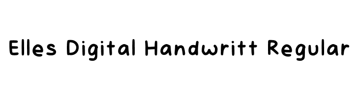 Elles Digital Handwritt Regular  les polices de caractères gratuit tlcharger