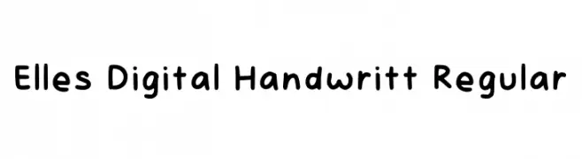 Elles Digital Handwritt Regular  フリーフォントのダウンロード