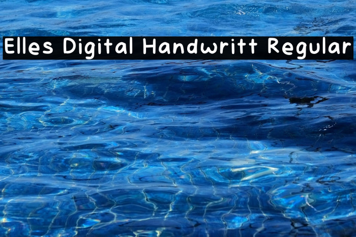 Elles Digital Handwritt Regular Example 1