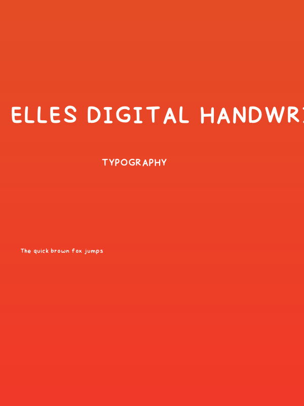 Elles Digital Handwritt Regular Poster