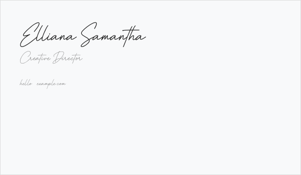 Elliana Samantha Business Card