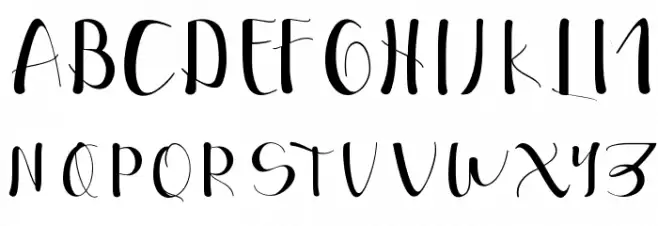Ellic Script Schriftart Groß