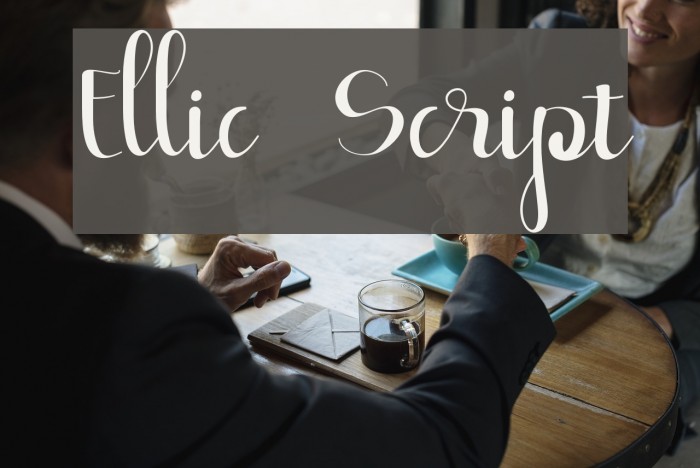 Ellic Script Font examples