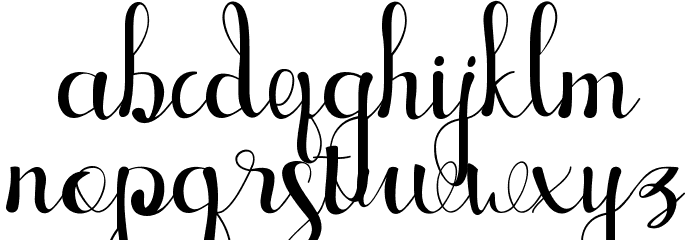 Ellic Script Font LOWERCASE
