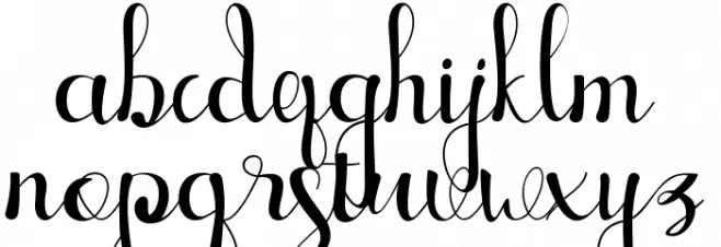 EllicScript Font Litere mici