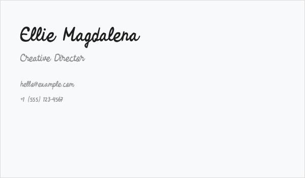 Ellie Magdalena Business Card