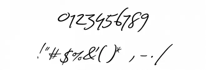 EllieScript-Regular Font OTHER CHARS