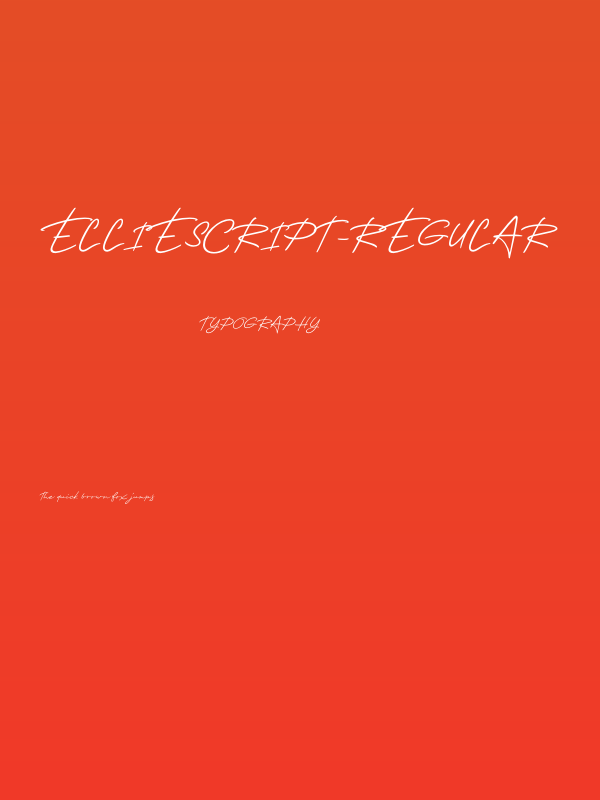 EllieScript-Regular Poster