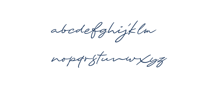 EllieScript-Regular Lowercase
