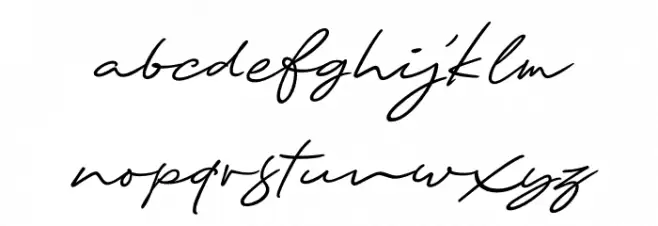 EllieScript-Regular 字体 小写
