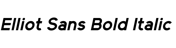 Elliot Sans Bold Italic Font