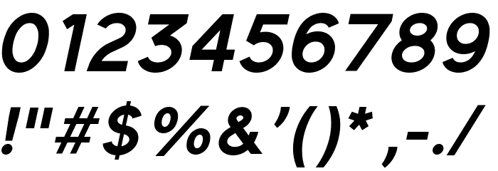 Elliot Sans Bold Italic Font OTHER CHARS