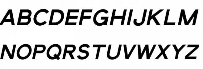 Elliot Sans Bold Italic Caratteri MAIUSCOLE