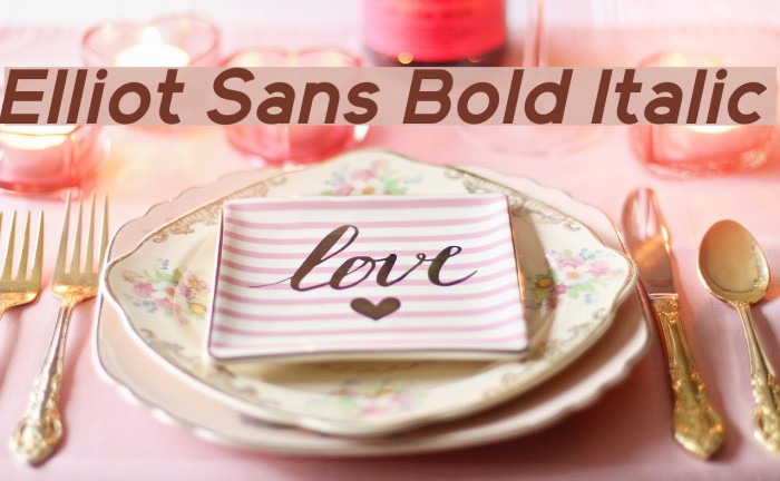 Elliot Sans Bold Italic Font examples