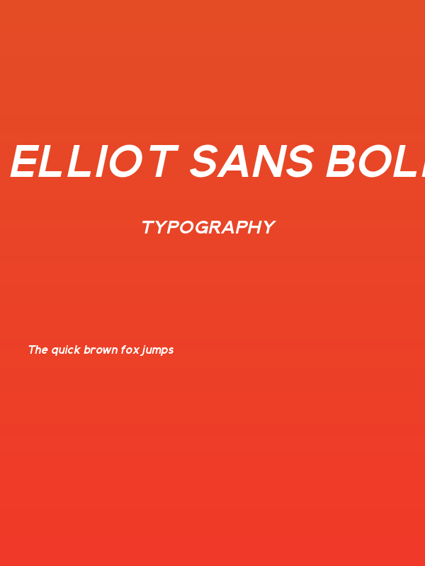 Elliot Sans Bold Italic Poster