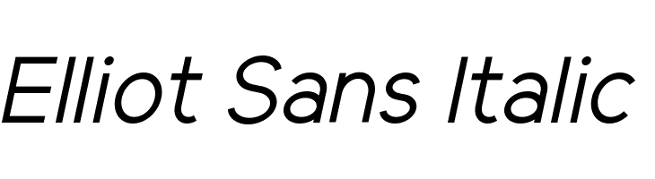 Elliot Sans Italic Font