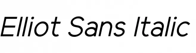 Elliot Sans Italic  Frei Schriftart Herunterladen