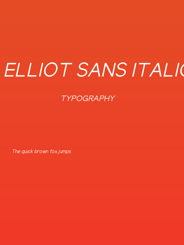 Elliot Sans Italic Poster