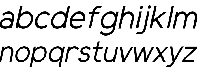 Elliot Sans Italic Font LOWERCASE