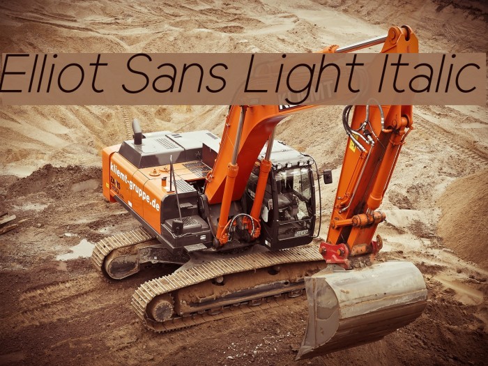 Elliot Sans Light Italic Font examples