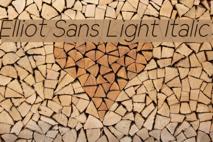 Elliot Sans Light Italic Font examples