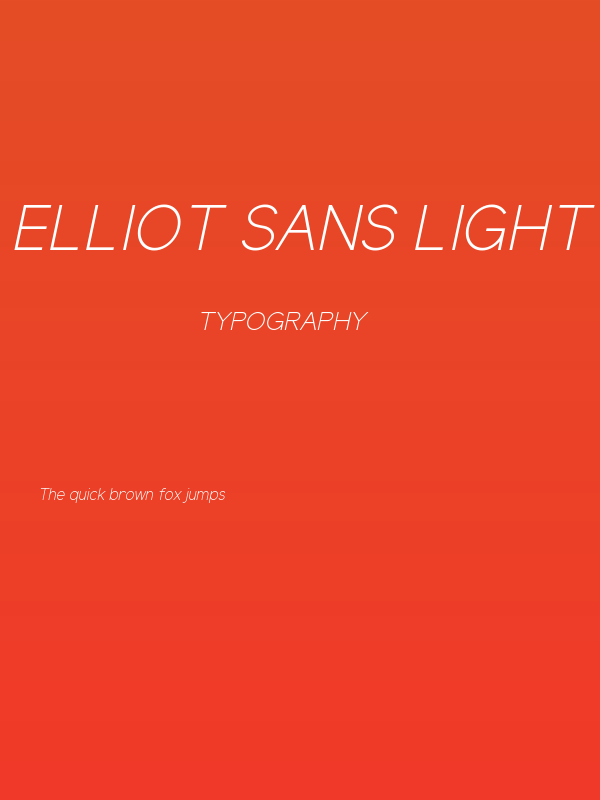 Elliot Sans Light Italic Poster