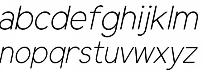 Elliot Sans Light Italic Schriftart Kleinbuchstaben